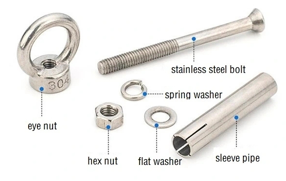 Stainless-Steel-Expansion-Sleeve-Anchor-Bolt-with-Lifting-Eye-Nuts